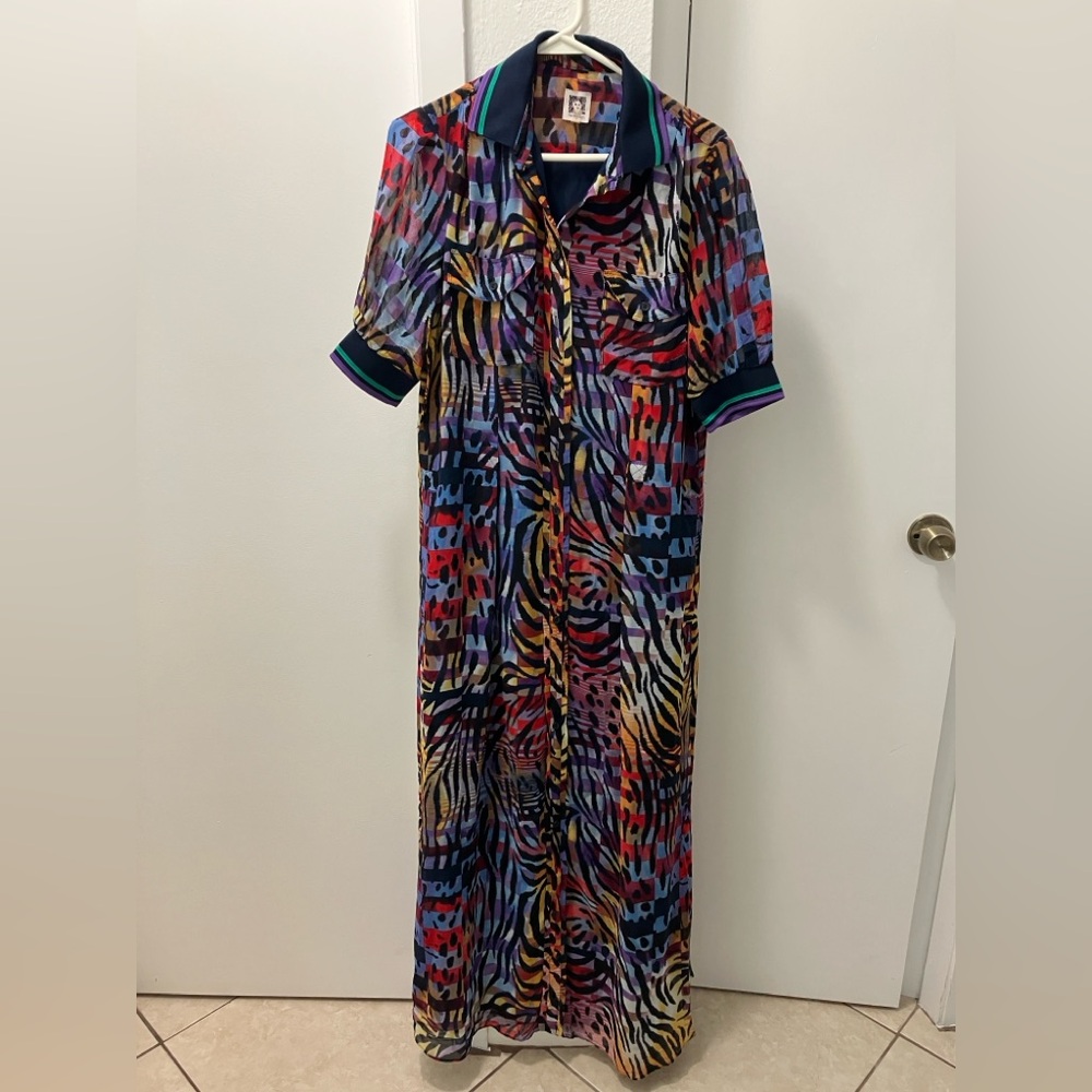 Anne Klein Multicolor Patterned Maxi Dress - Picture 3 of 6